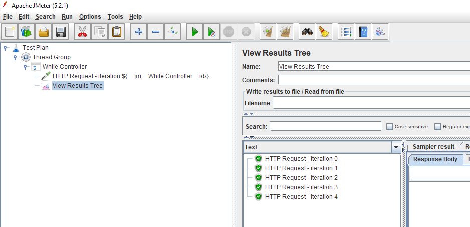 How Jmeter calculates response time of a sample under while controller