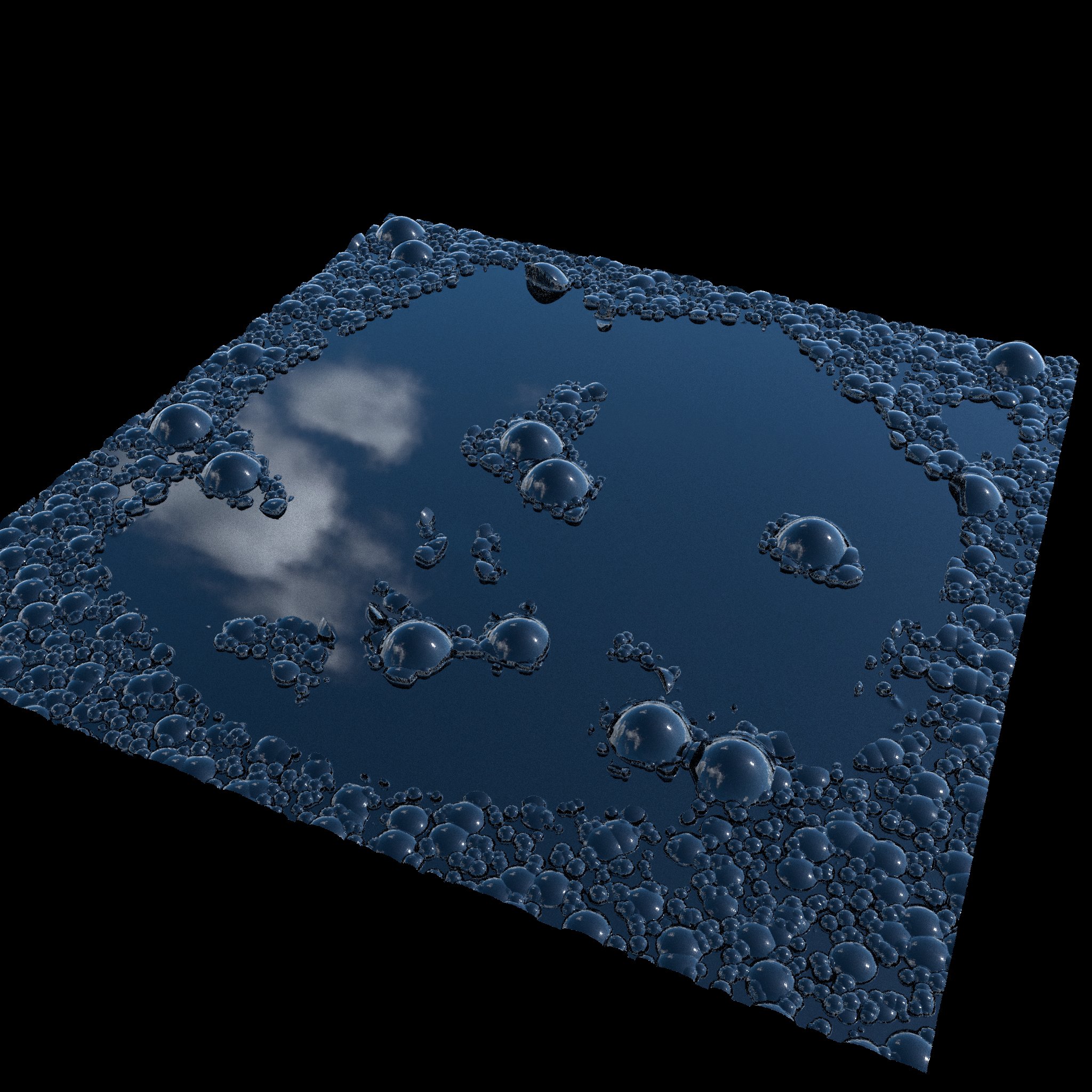 modeling How to create procedurally generated surface bubbles on a