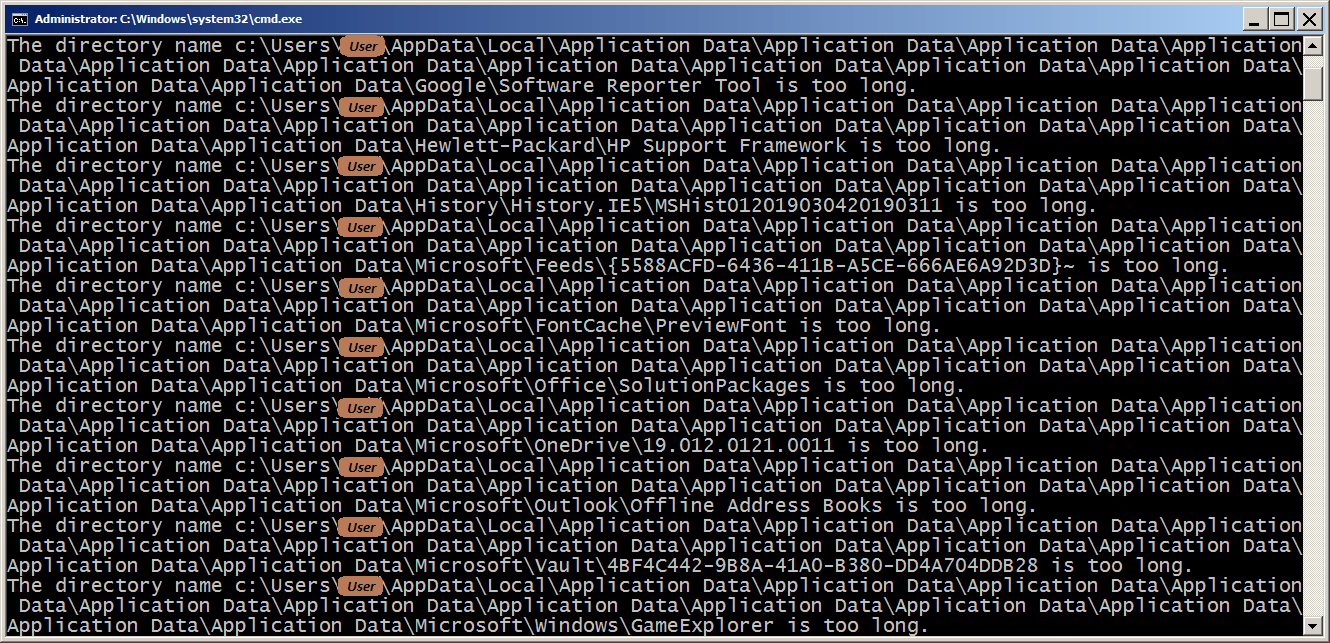 windows 7 "directory name is too long"? Super User