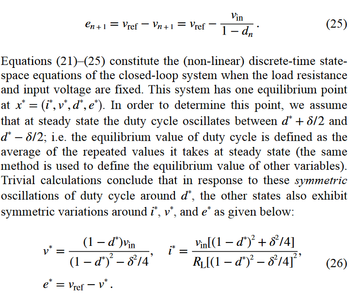 digital logic how to Calculate Equilibrium point of equations