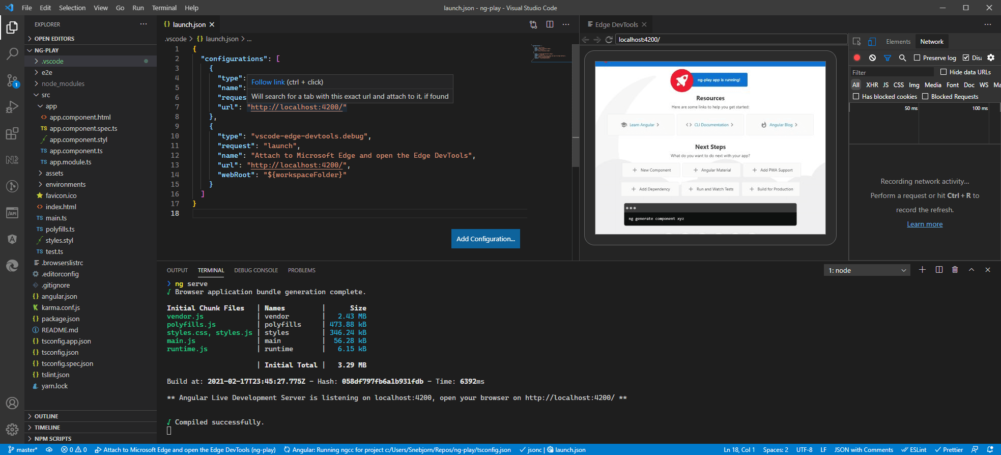 Microsoft Edge Developer Tools for Visual Studio Code