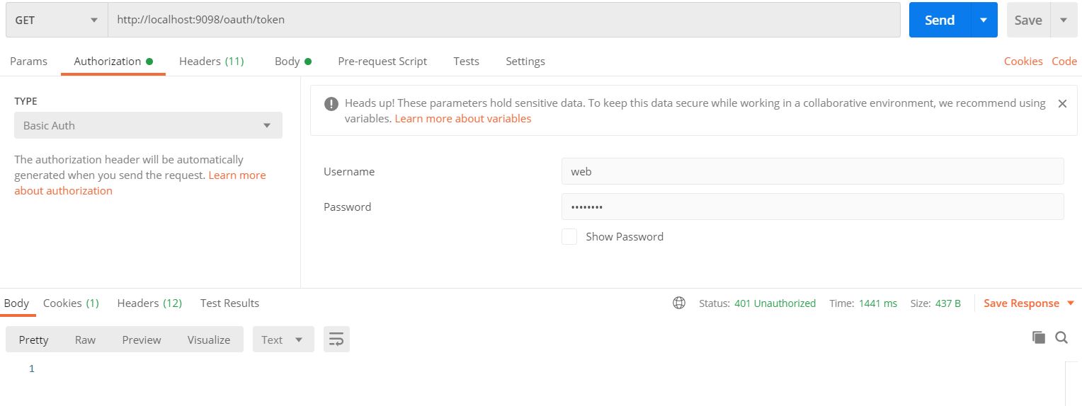 java OAuth2 With Spring Boot Unauthorized (401) Response Stack Overflow