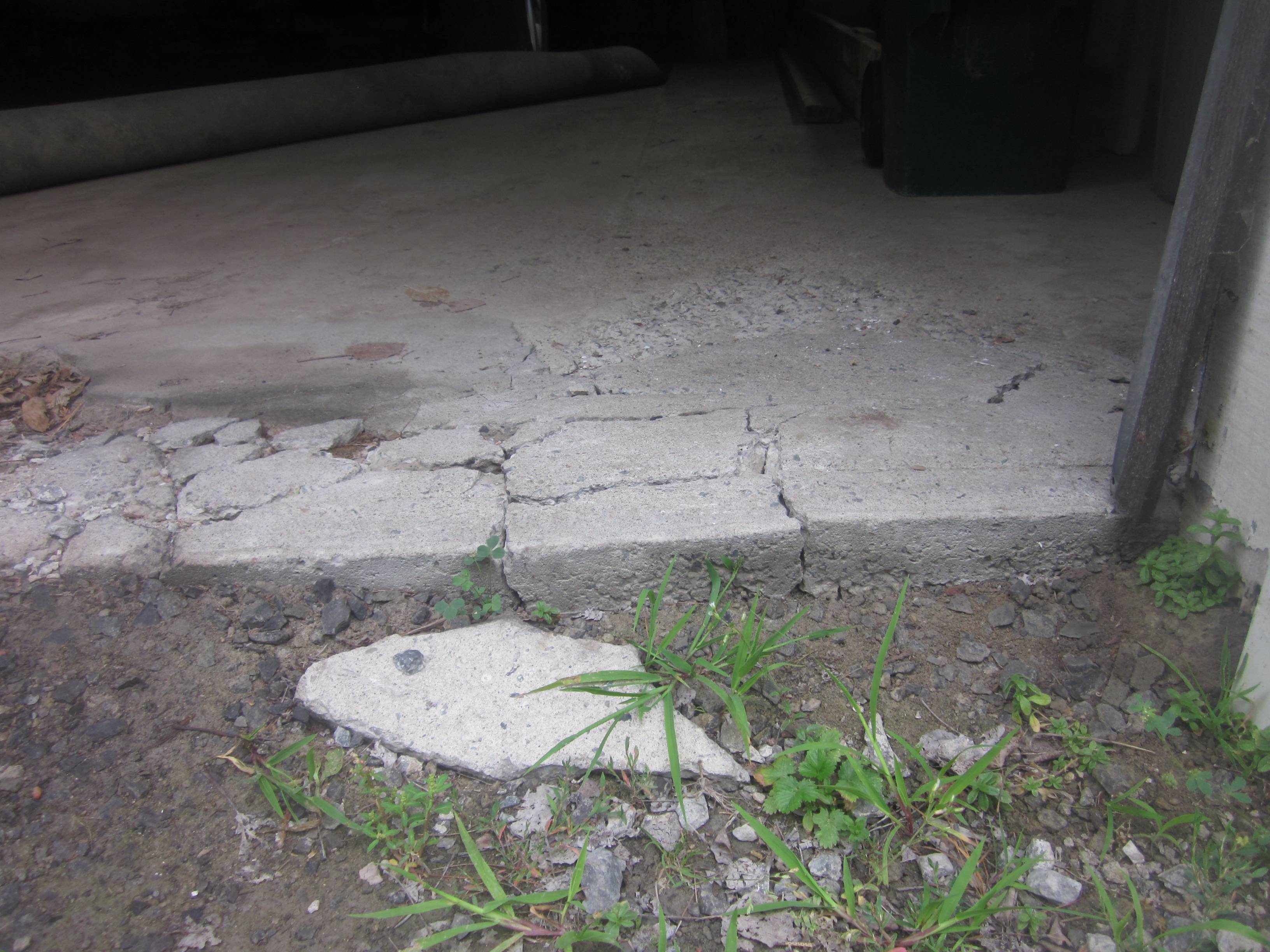 floor how to repair garage concrete threshold Home Improvement