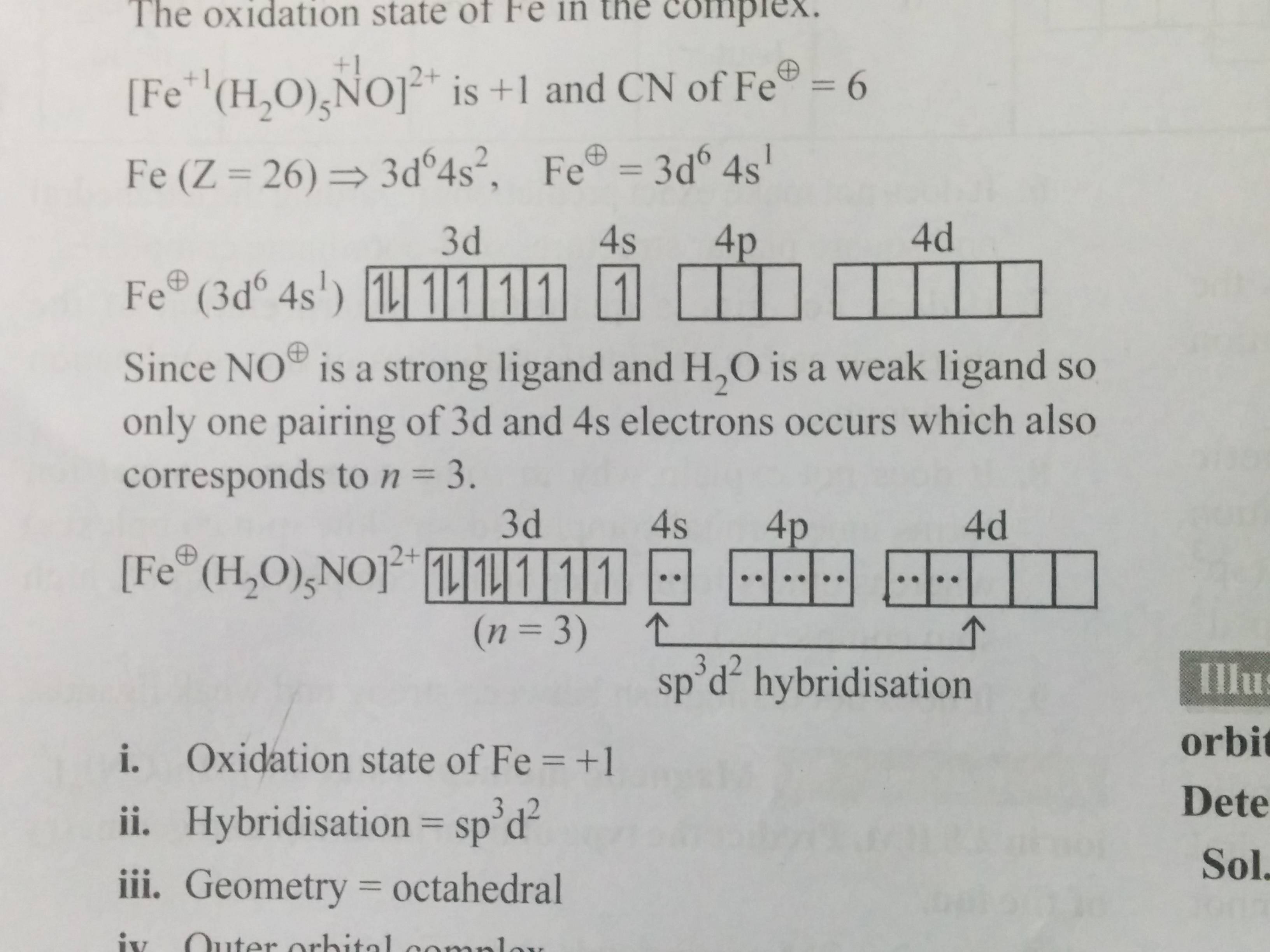 Is iron in the brown ring compound in a +1 oxidation state? Chemistry Stack Exchange