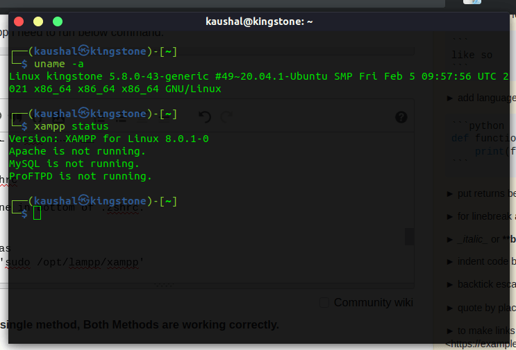 [Resuelta] commandline ¿Cómo iniciar xampp con el comando