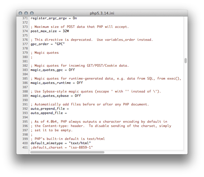 aop FLOW3 requires the PHP setting "magic_quotes_gpc" set to Off
