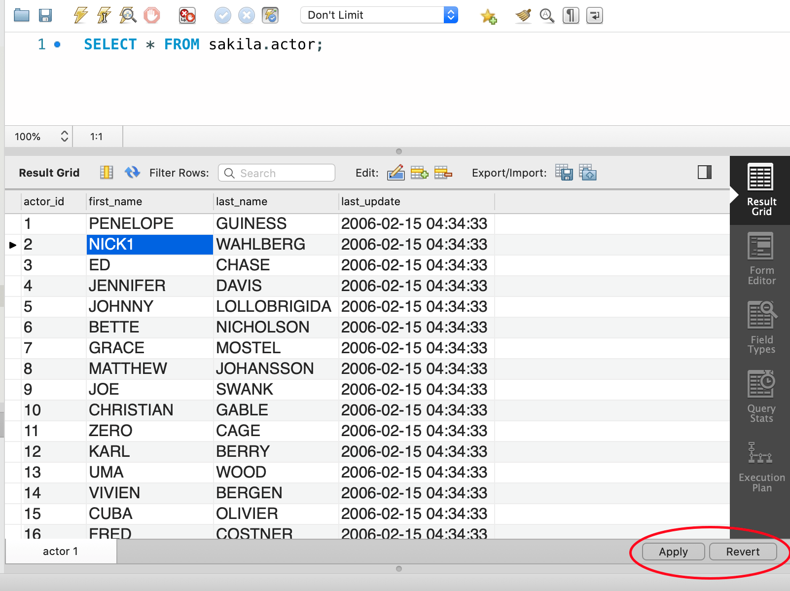 How to edit values in MySQL Workbench directly? Stack Overflow