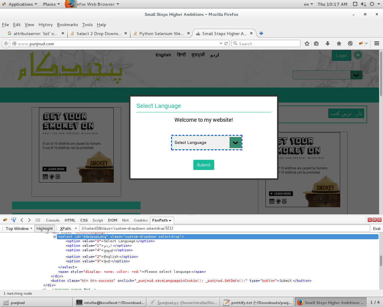 Python Selenium Webdriver：AttributeError'list'对象没有属性'tag_name' VoidCC