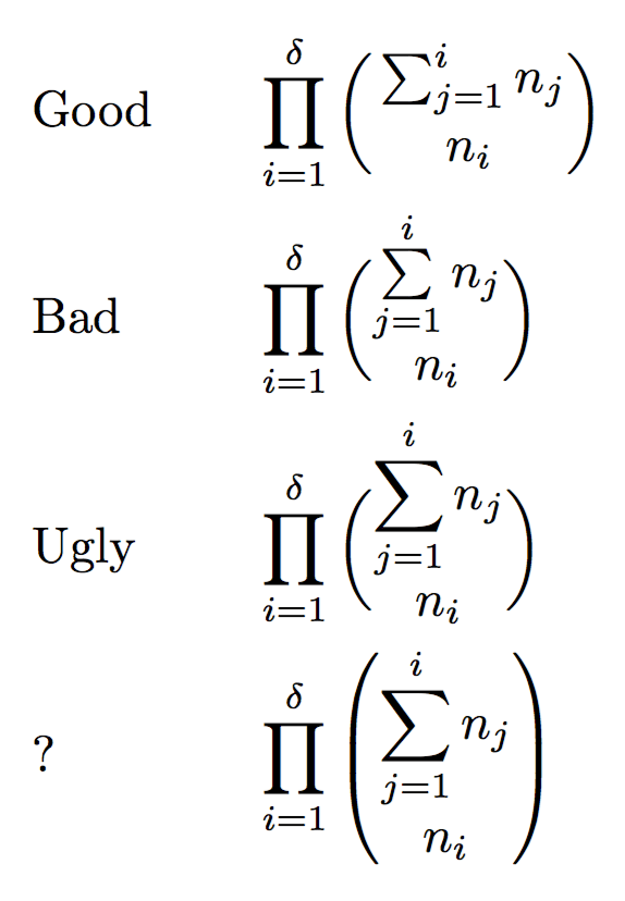 amsmath Increasing the parenthesis size of binomial coefficients