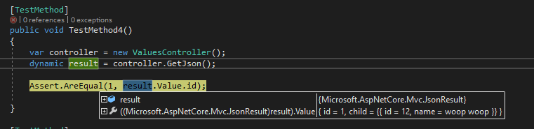 c Parsing dynamic jsonResult response from API gives "object does