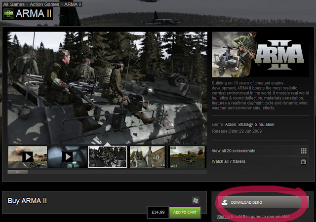 steam Differences between Arma 2 Free and Arma 2 Demo Arqade