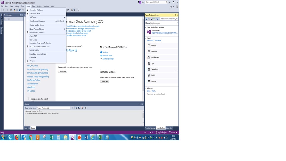 Setting Up TFS In Visual Studio 2015 Community Edition Stack Overflow