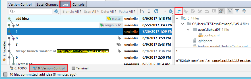 IntelliJ show GIT differences after commit Stack Overflow