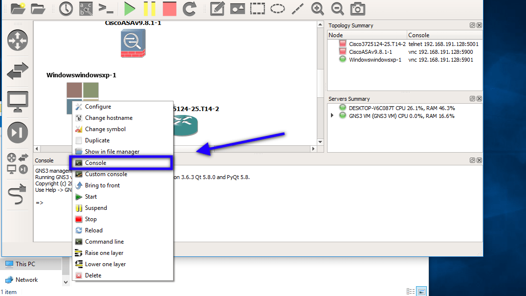 bsod GNS3 windows XP appliance shows blue screen Super User