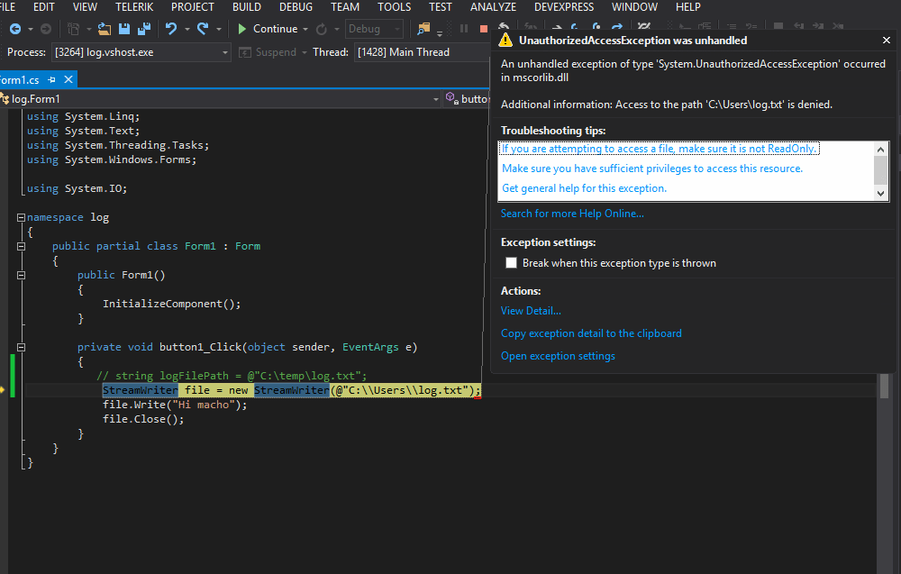 c How to save a text file in special path Stack Overflow