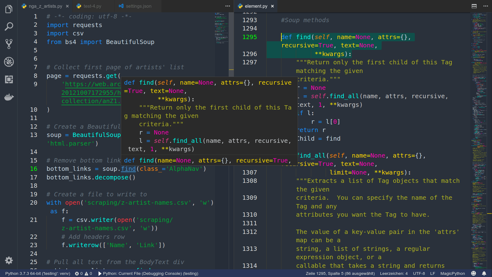 visual studio code VSCODE. How to open a file containing a variable