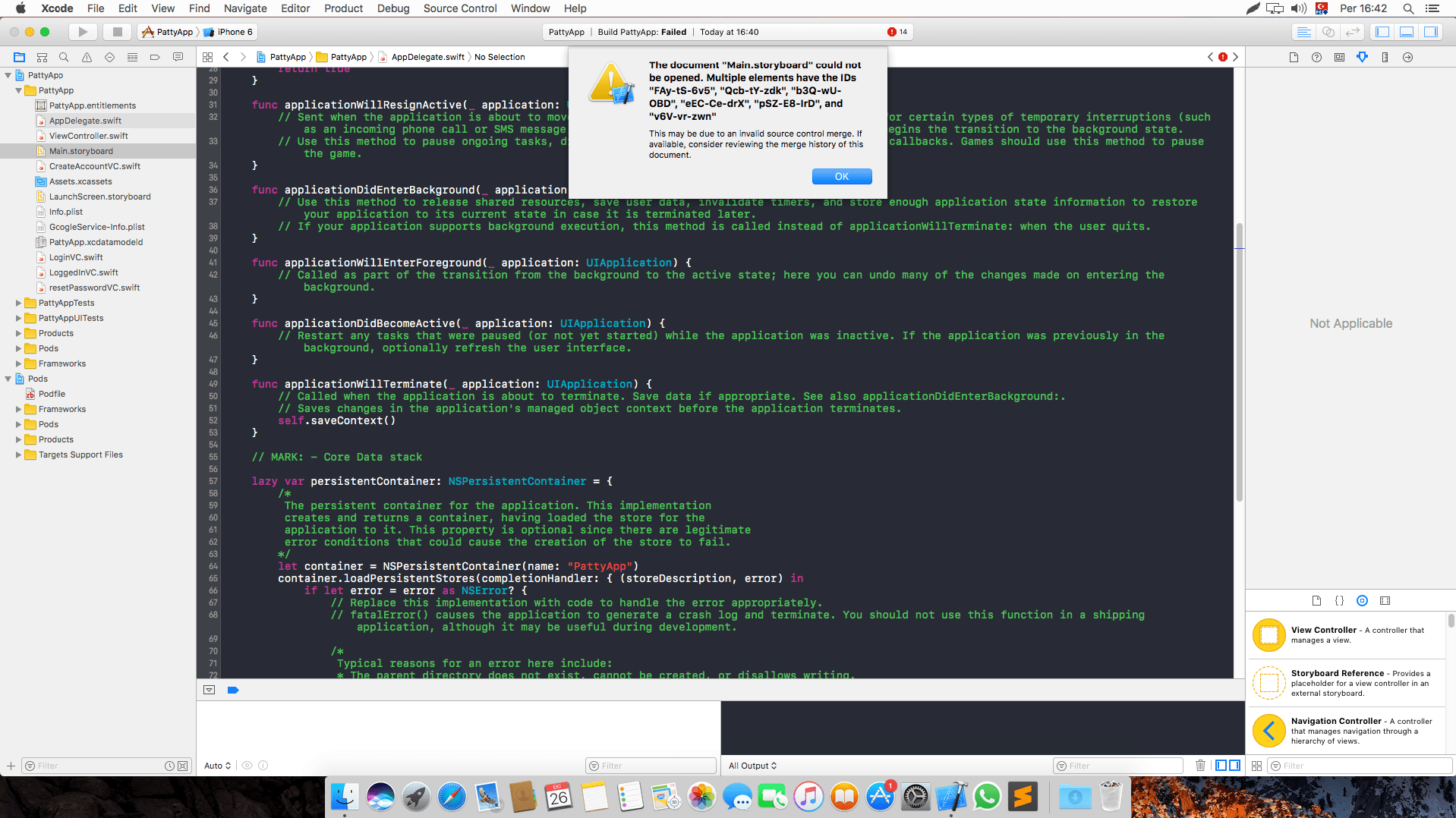 ios Main storyboard on Swift gives Github error Stack Overflow