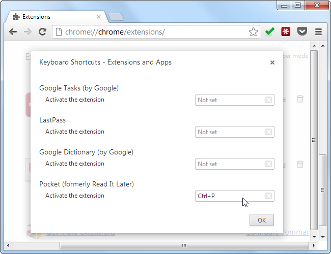 Enable default keyboard shortcut for a Chrome extension Stack Overflow