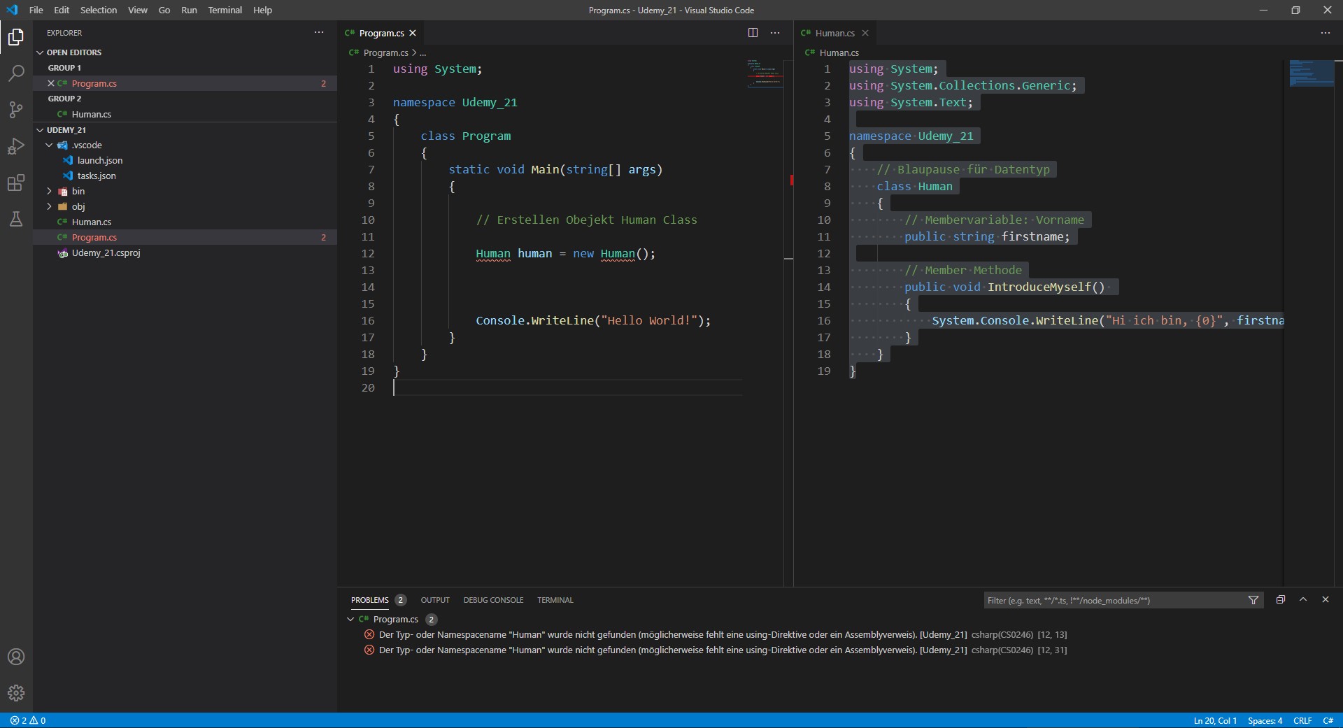 c Visual Studio Code cant find class Stack Overflow