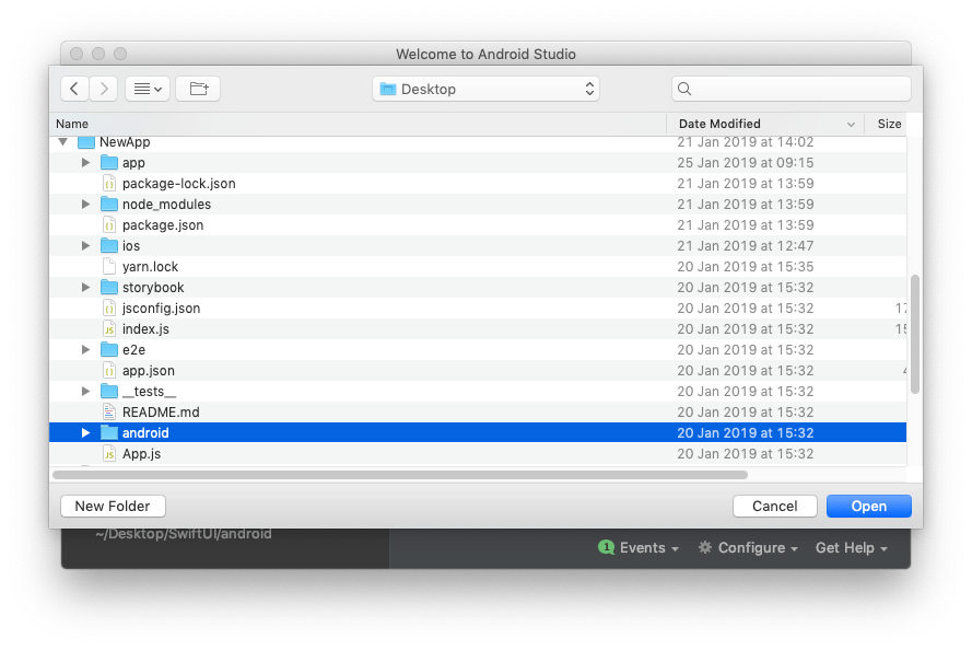 android AndroidManifest.xml doesn't exist or has incorrect root tag