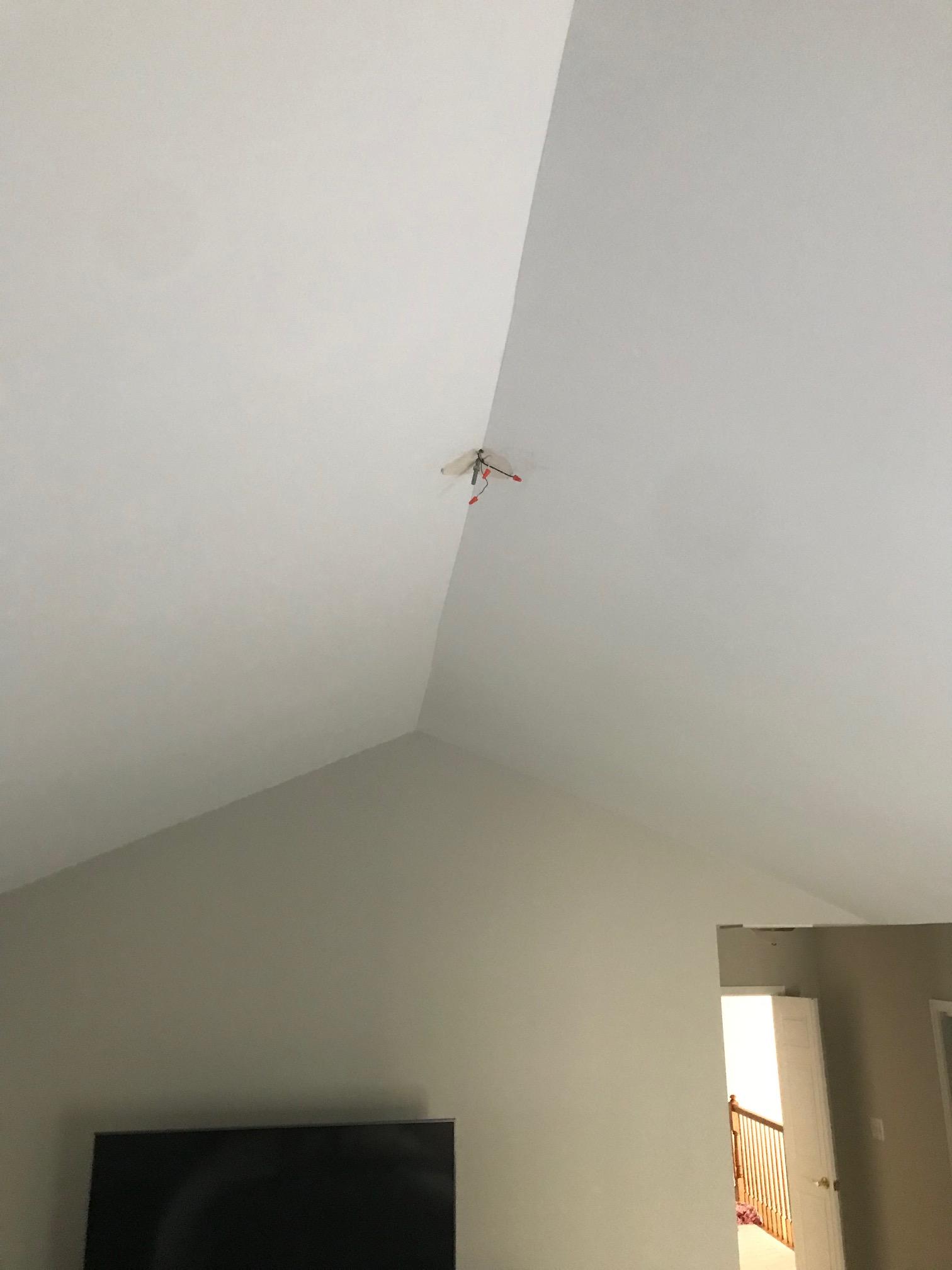 Ceiling Fan Installation Nonstandard setup for Downrod Fan Home