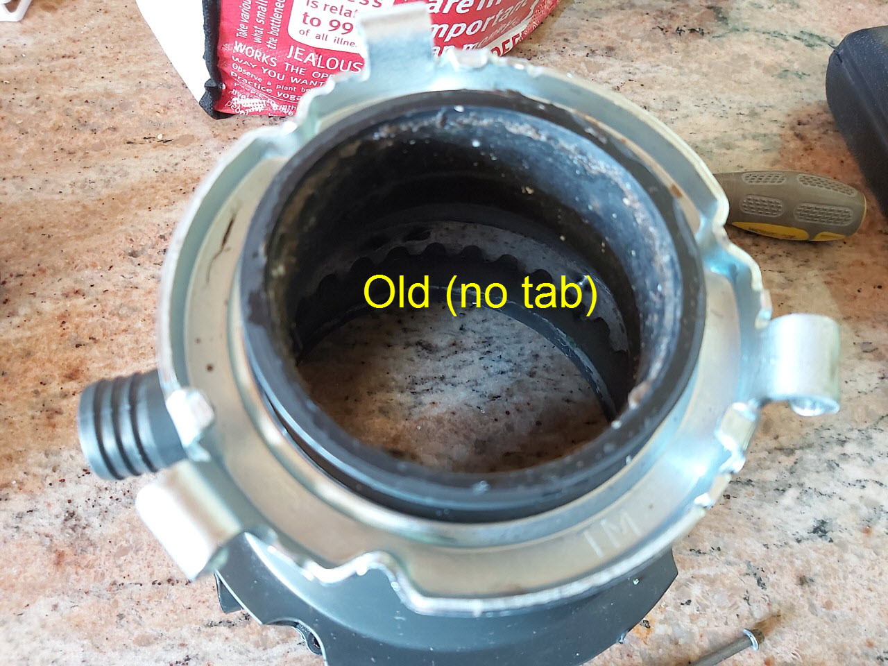 Cannot orient my replacement Badger waste disposal Home Improvement