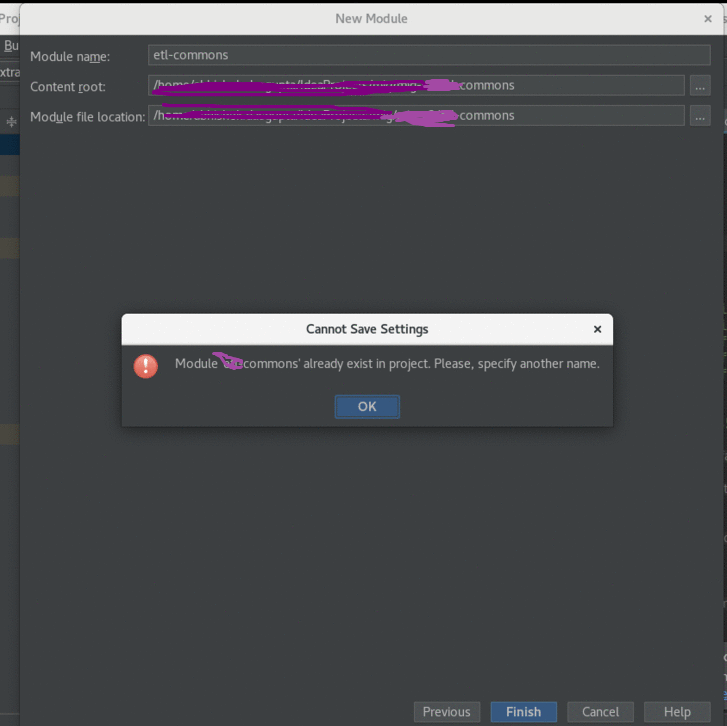 gradle Unable to create a new module (module already exists) Intellij