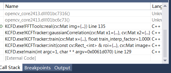 c++ memory error of cvsplit in KCF tracker Stack Overflow
