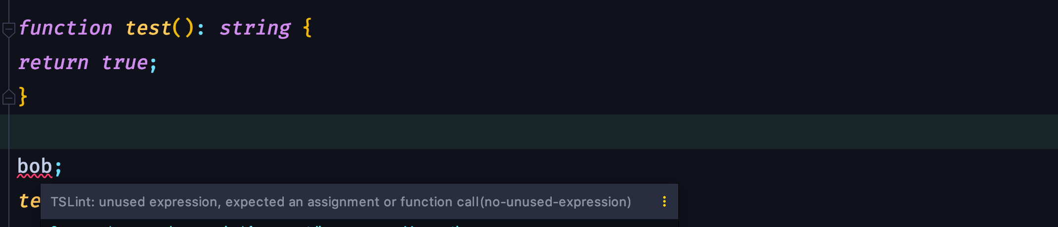 angular Unexpected behavior for TSLint in TypeScript Stack Overflow