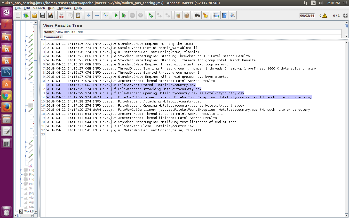 csv java.io.FileNotFoundException in Jmeter even if file is in bin