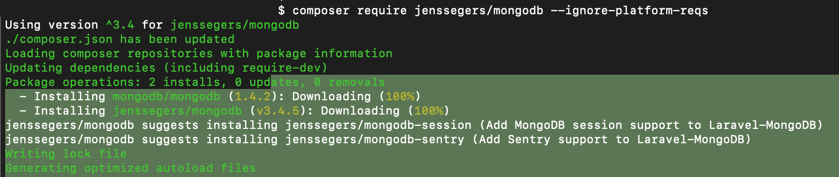 php Composer can't find mongodb extension, required Mongodb