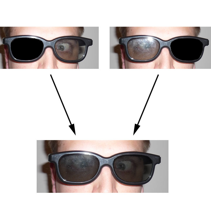 polarization Why can't my eye see itself in the mirror through