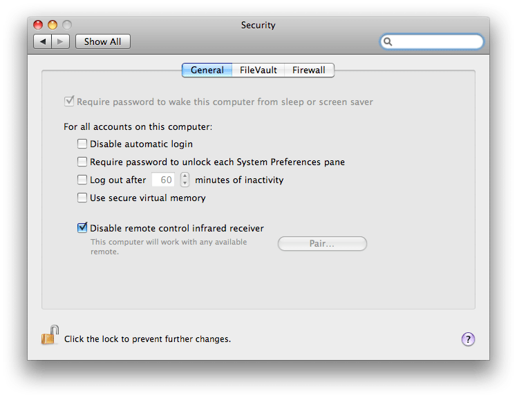 macos How to reenable grayedout "Require password to wake this