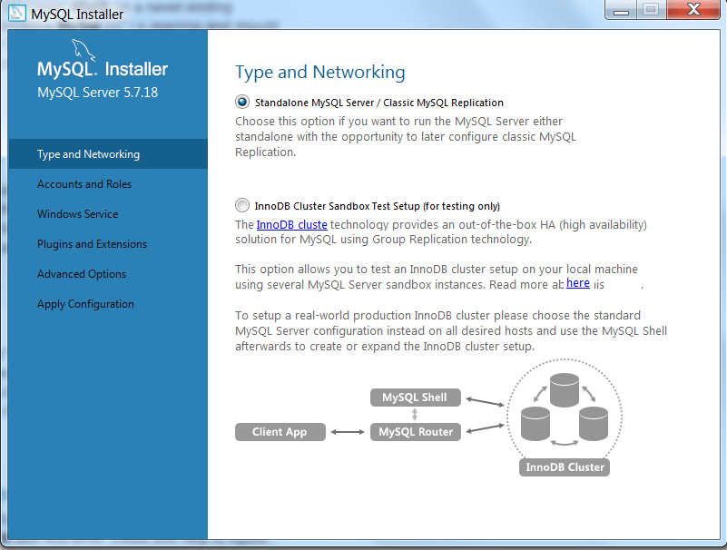 installation MySQL installer for MySQL 5.7.18 on Windows 7 stuck