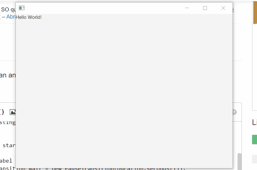 sleep javafx label message showing with timer does not work Stack