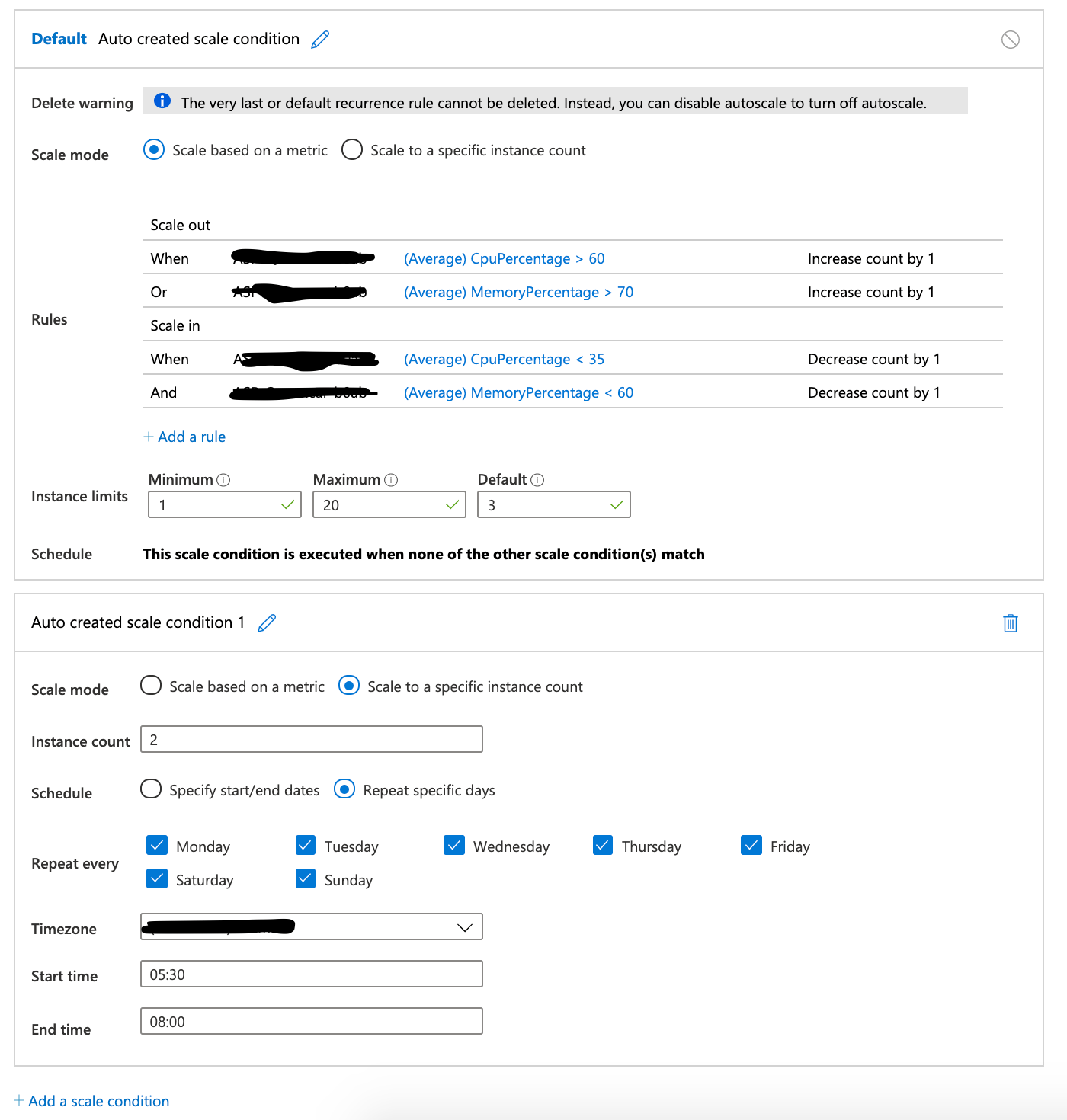 How Azure App Service Scale Out Rules applys? Stack Overflow