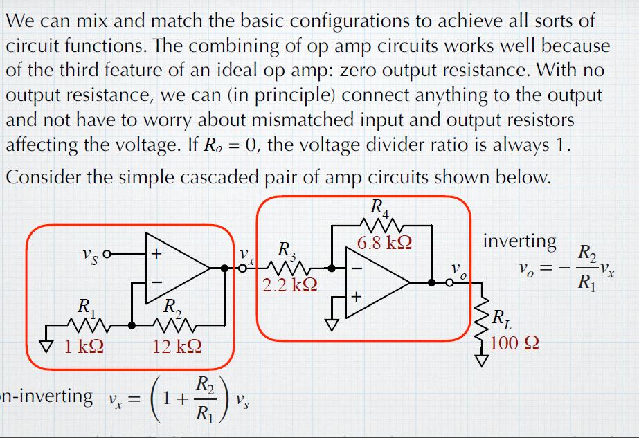 operational amplifier Why is load resistance neglected for an ideal