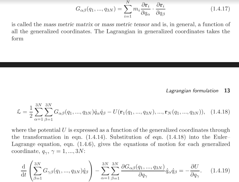 classical mechanics Why is the EulerLagrange equation this in