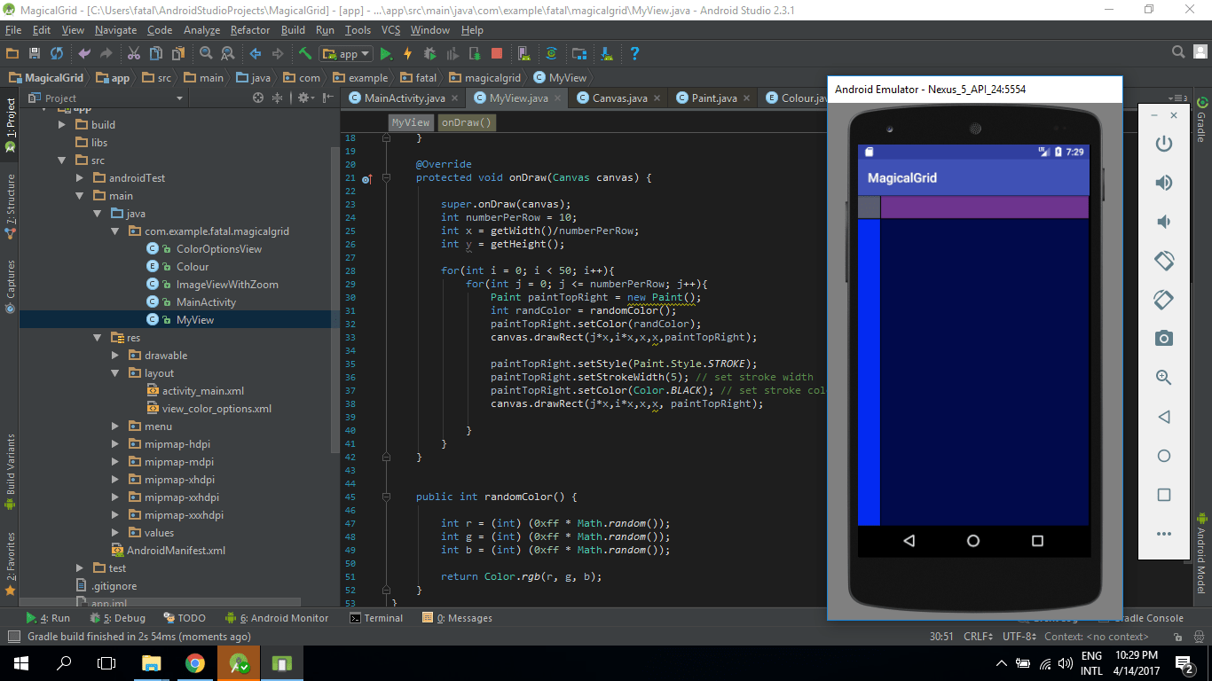 java Android canvas drawRect() also redraws previous draws Stack
