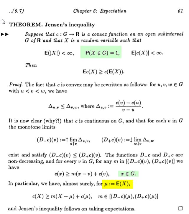 measure theory David Williams "Probability with Martingales" Proof