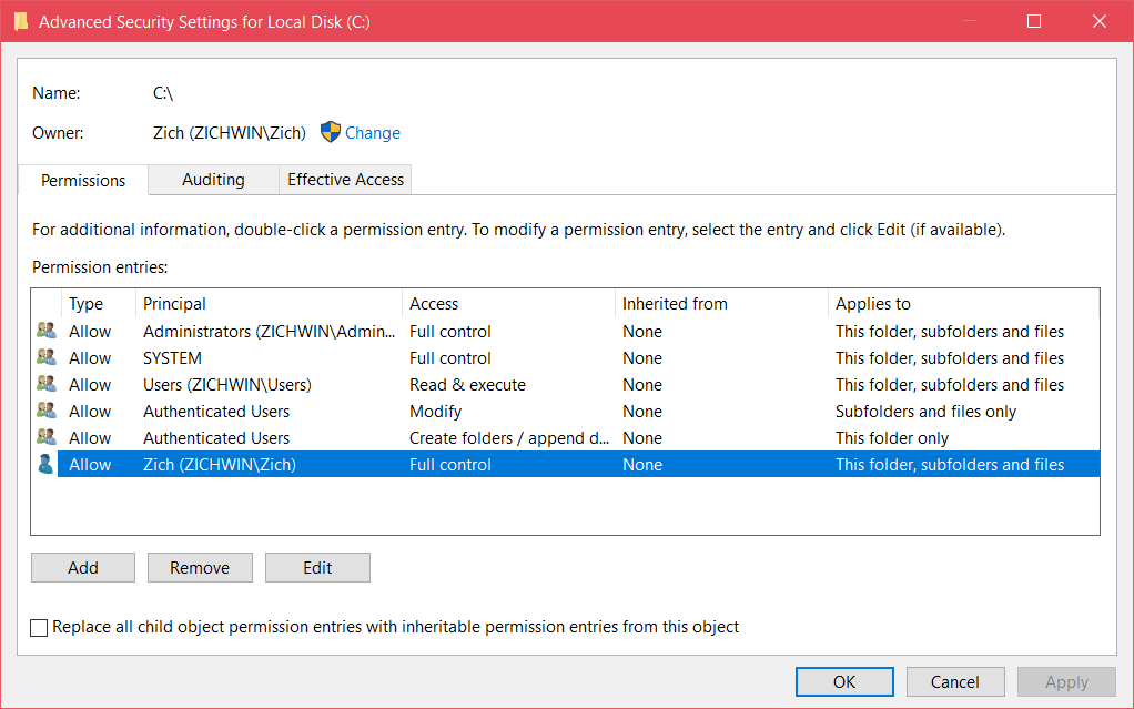 Can't make anything other than folder in C\ Windows 8 Super User