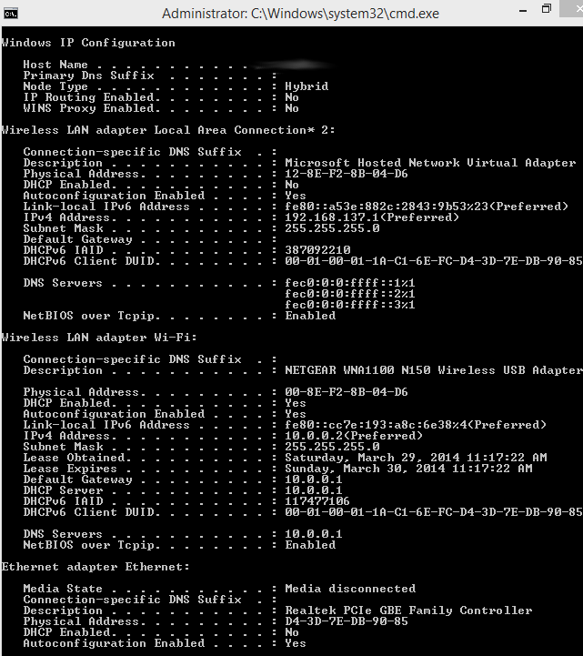 networking Windows 8 and ICS issue, no access