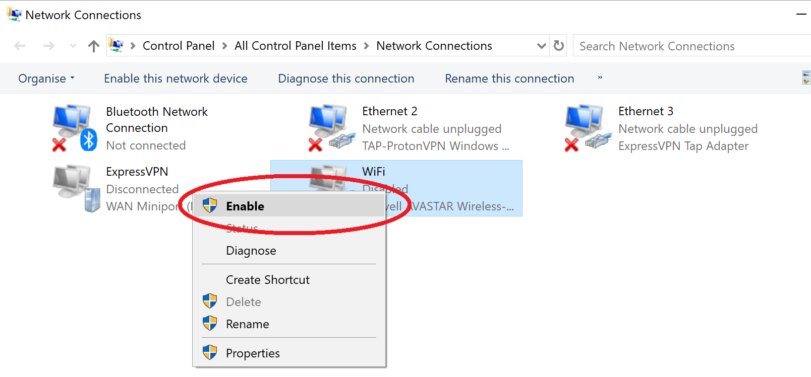 windows Why does turning my wifi network adapter on and off again speed up my by 10x