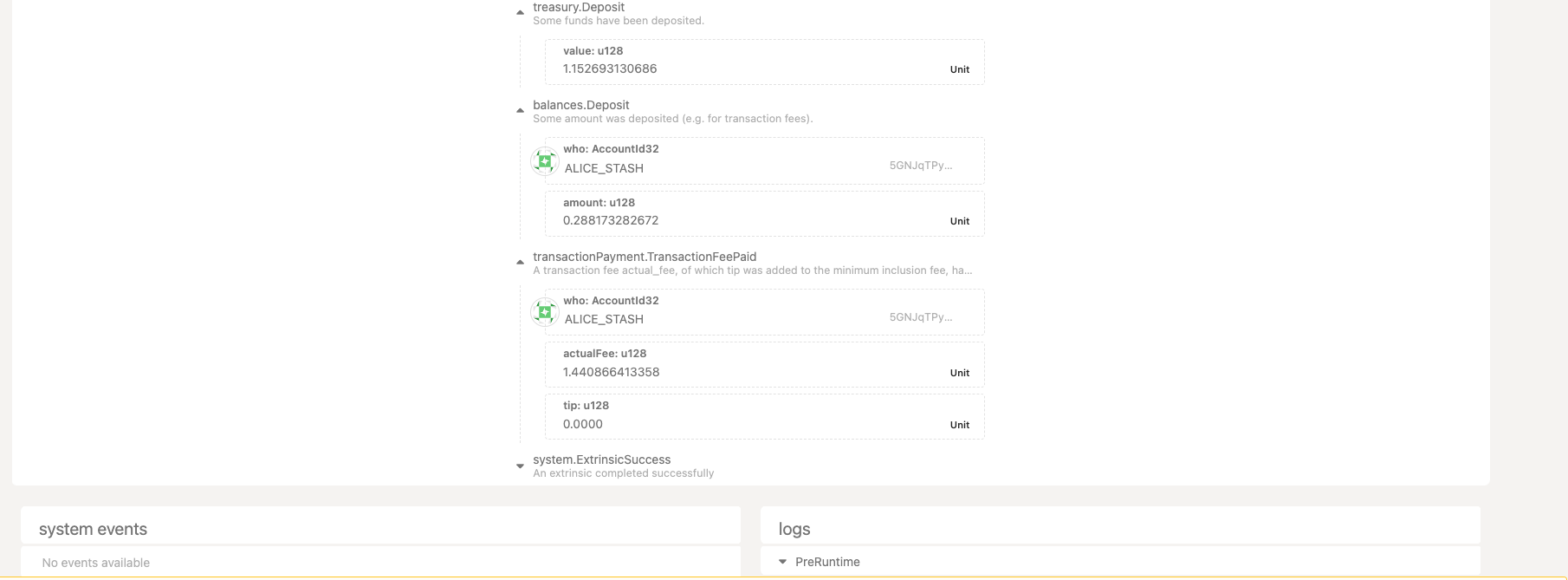 polkadot Incorrect transaction fee estimation when payout Substrate