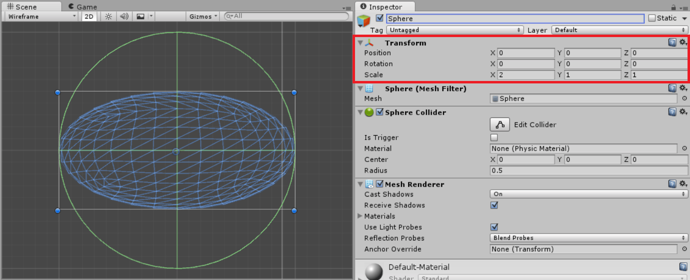 Why can't I change the size of my spheres in Unity? Game Development