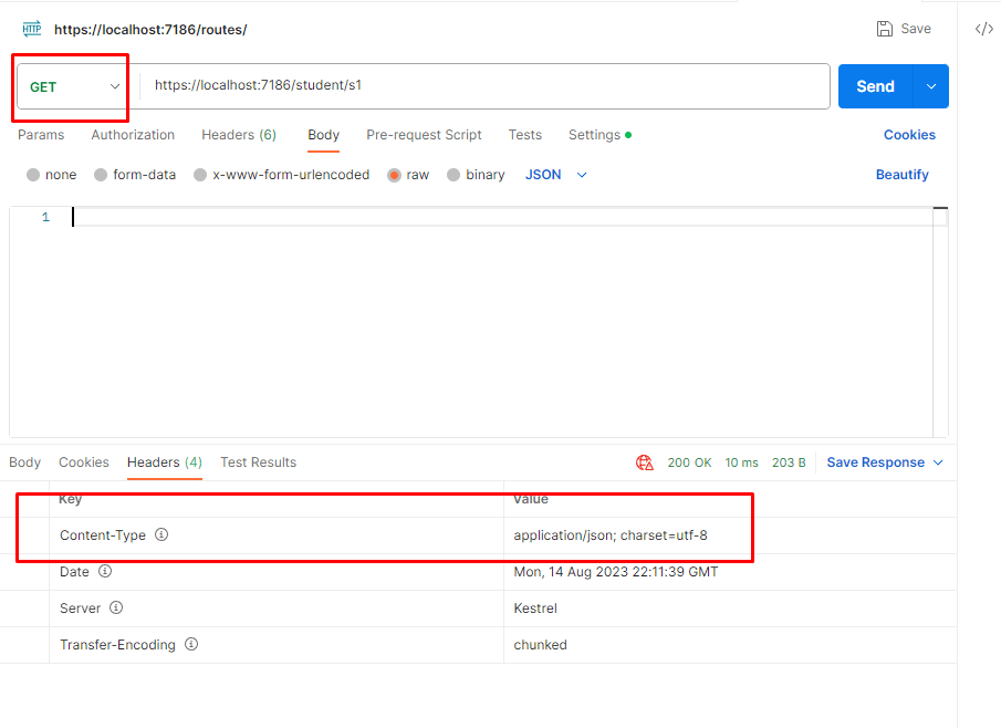 core Trying to get the ContentType header of the response