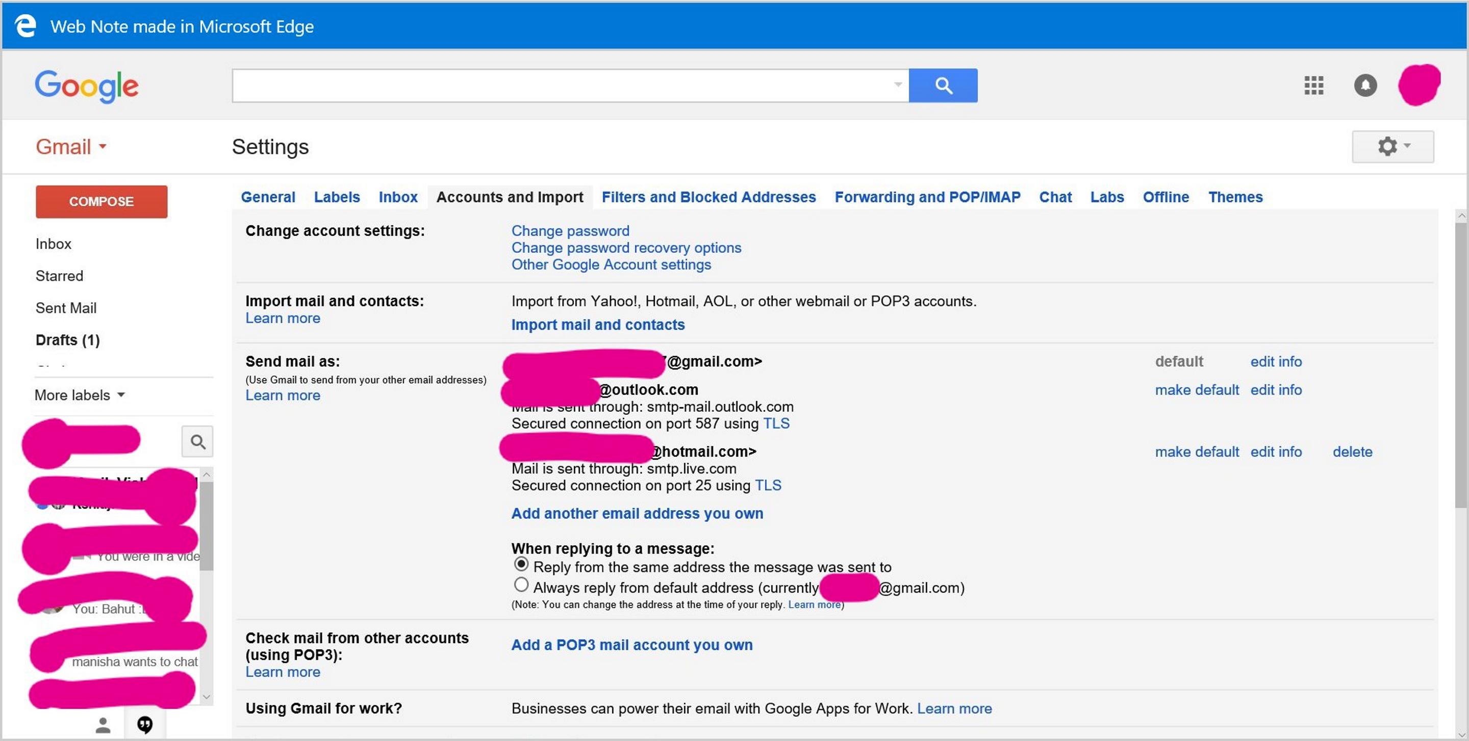 smtp Cannot stop importing into Gmail from