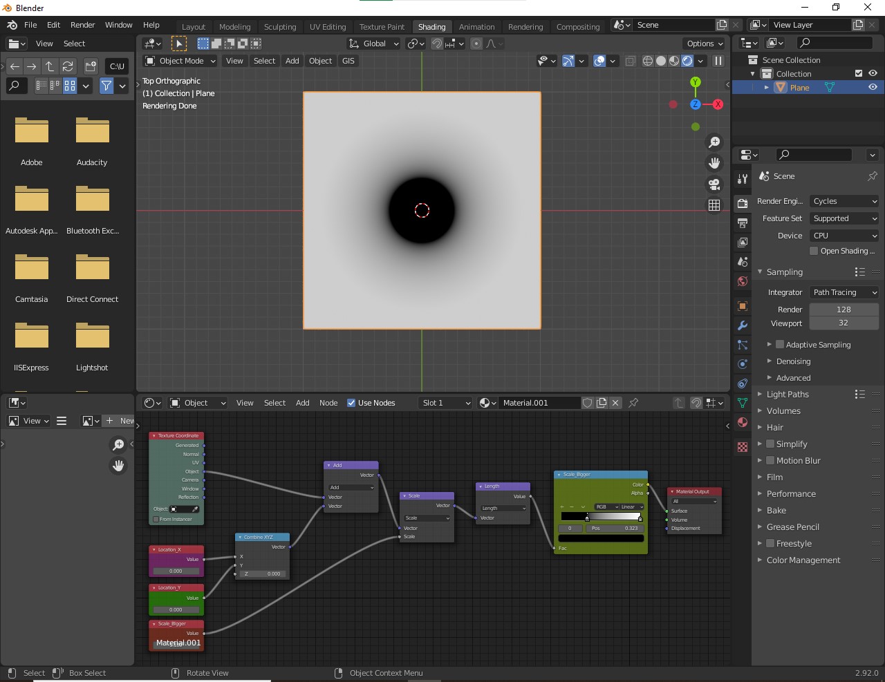 materials Make Gradient between two gradient spheres Blender Stack