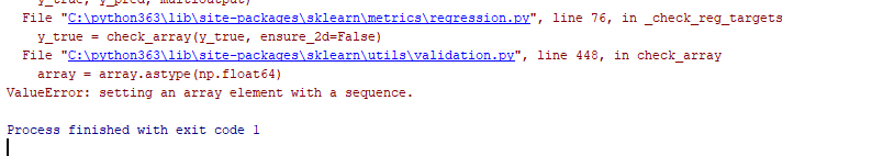 python Using GridSearchCV from Sklearn ValueError setting an array