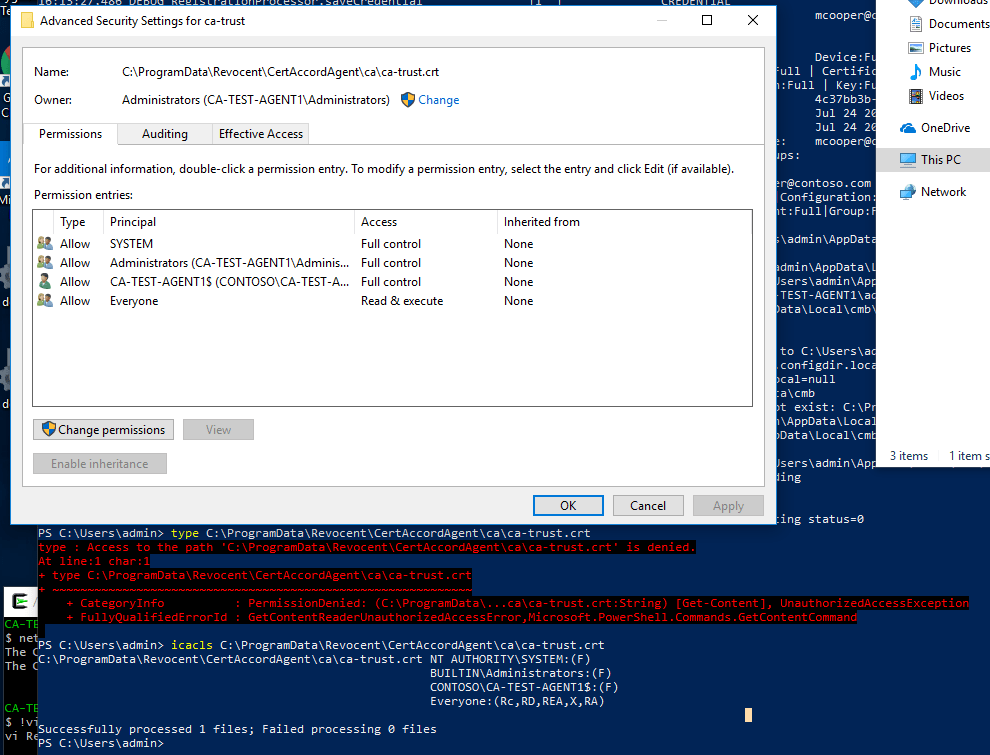 java Windows file with Everyone=READ gives Access is denied Stack